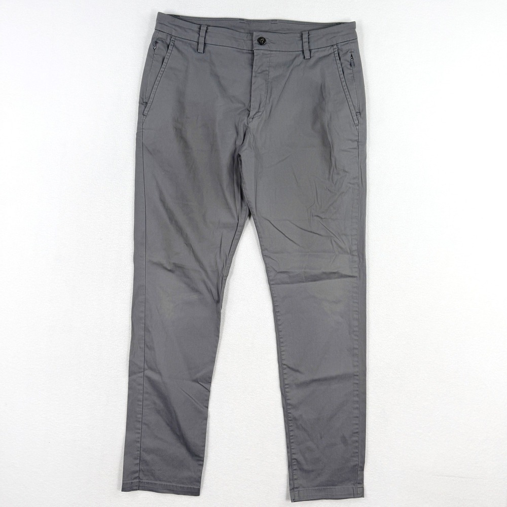 Birddogs Mens Slim Fit Chino Pants Gray‎ Actual 32x30 Stretch Zipper (Tag 32x32)